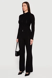 Womens Almost Famous Cable Knit Double Zip Front Cardigan, Black, Size S