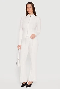 Almost Famous Cable Knit Double Zip Front Cardigan