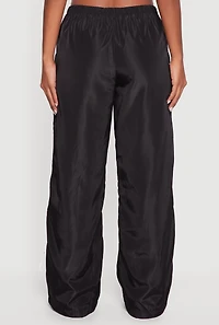 Womens Almost Famous Straight Leg Track Pants with Side Stripe,