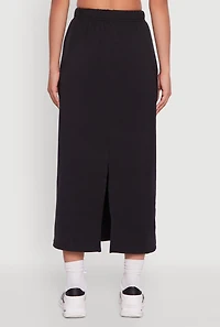 Womens Fleece Maxi Skirt with Toggle Drawstring,