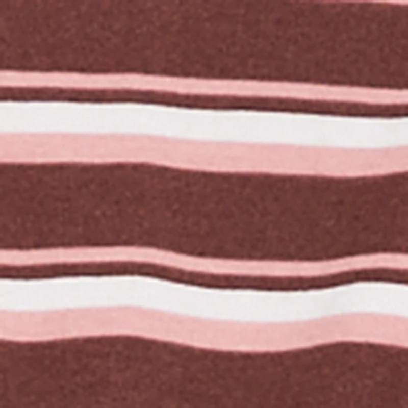 High Waisted Fleece Lined Striped Mini Skirt