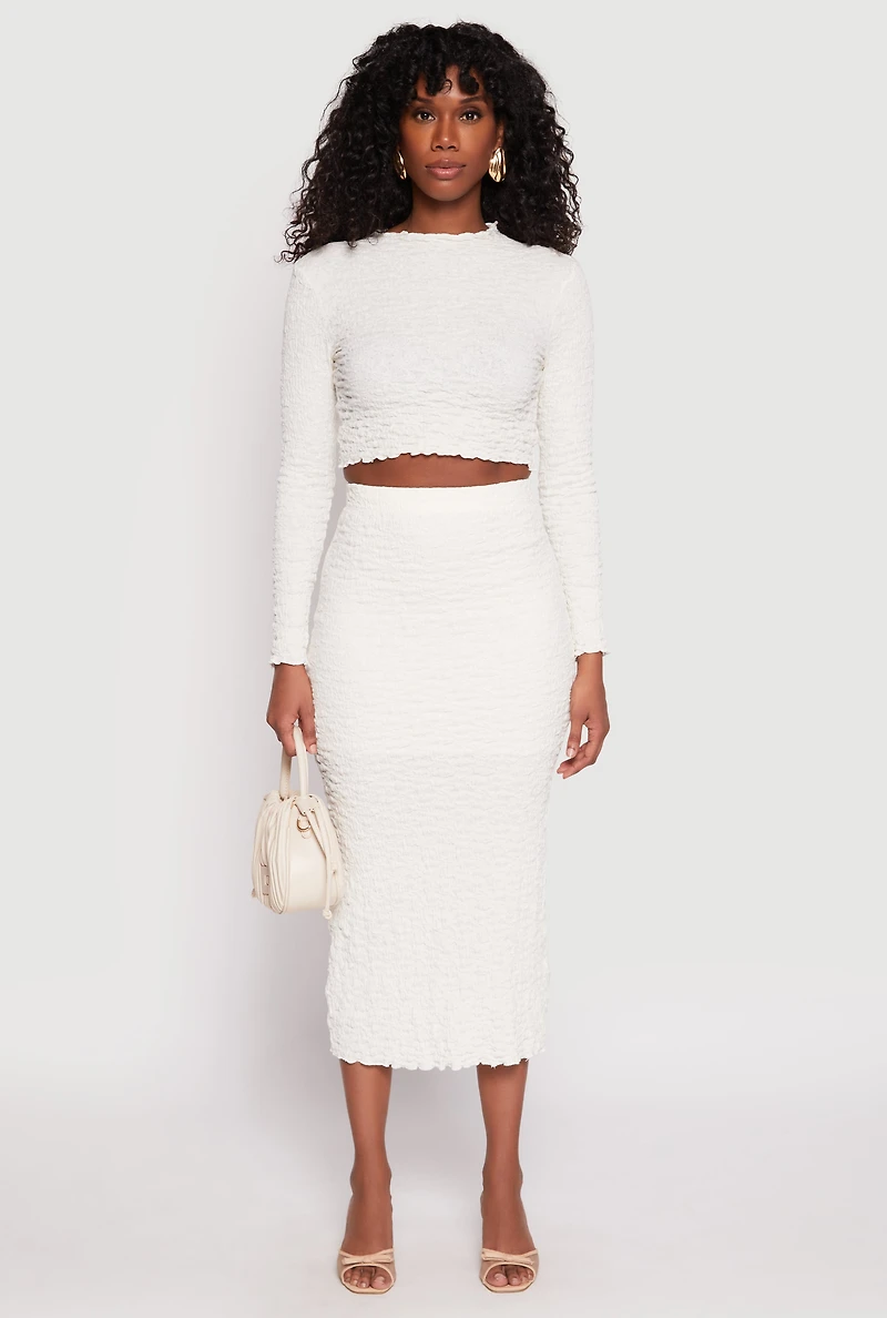 Almost Famous Textured Knit Crop Top