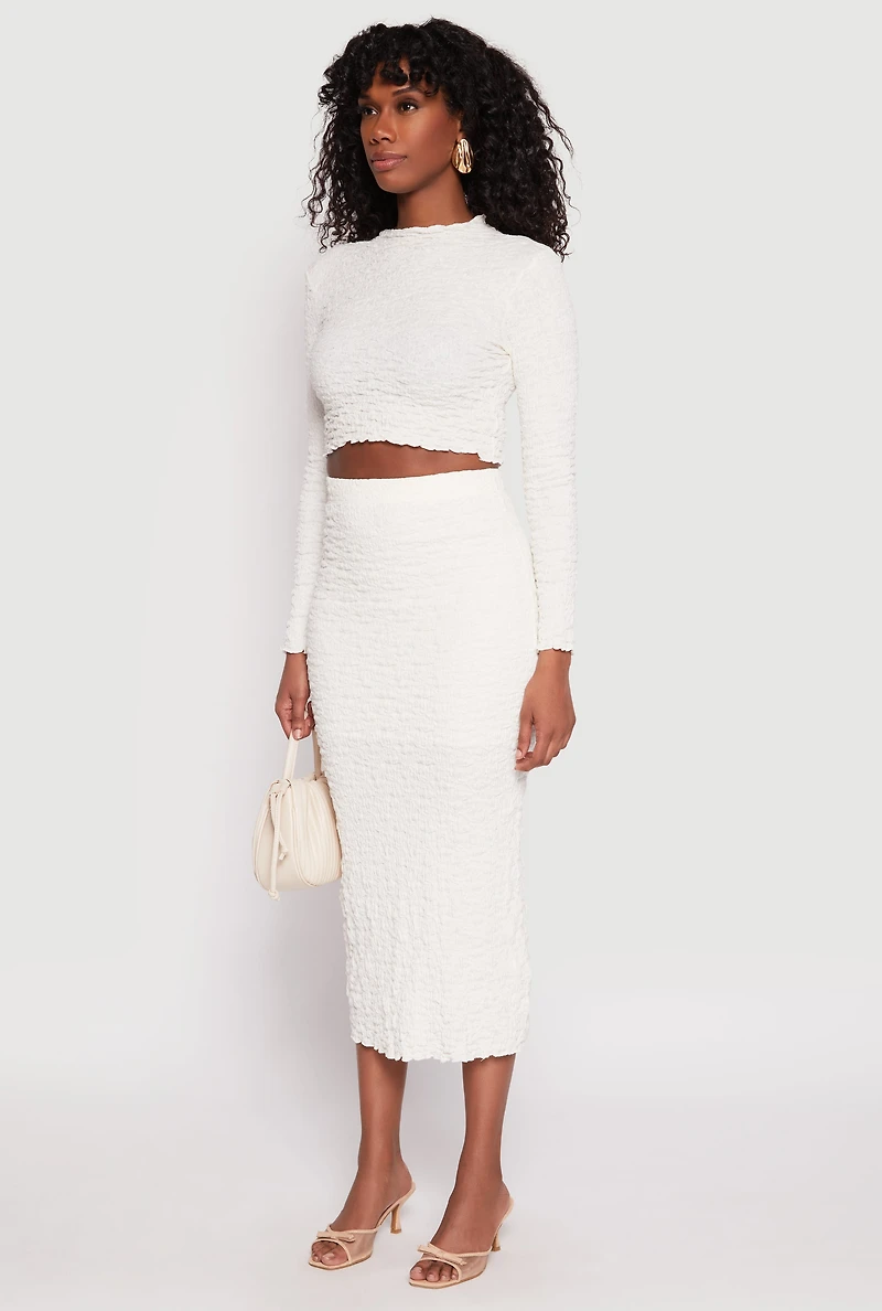 Almost Famous Textured Knit Crop Top