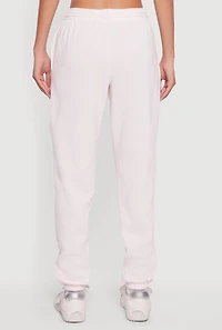 Almost Famous Rhinestone Studded Fleece Sweatpants