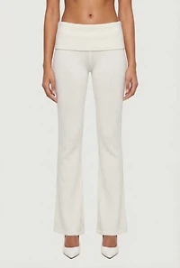 Almost Famous Knitted Straight Leg Fold Over Pants