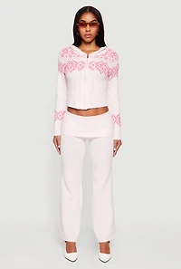 Almost Famous Knitted Straight Leg Fold Over Pants