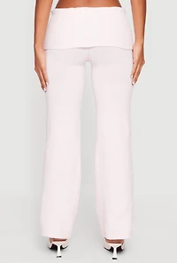Almost Famous Knitted Straight Leg Fold Over Pants