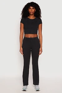 Womens Almost Famous Ribbed Knit Crop Top,