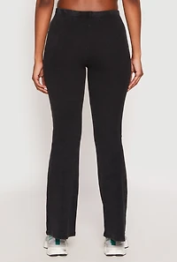 Womens Almost Famous Ribbed Knit Flare Pants, M