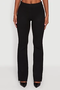Almost Famous Brushed Knit Pull On Flare Pants