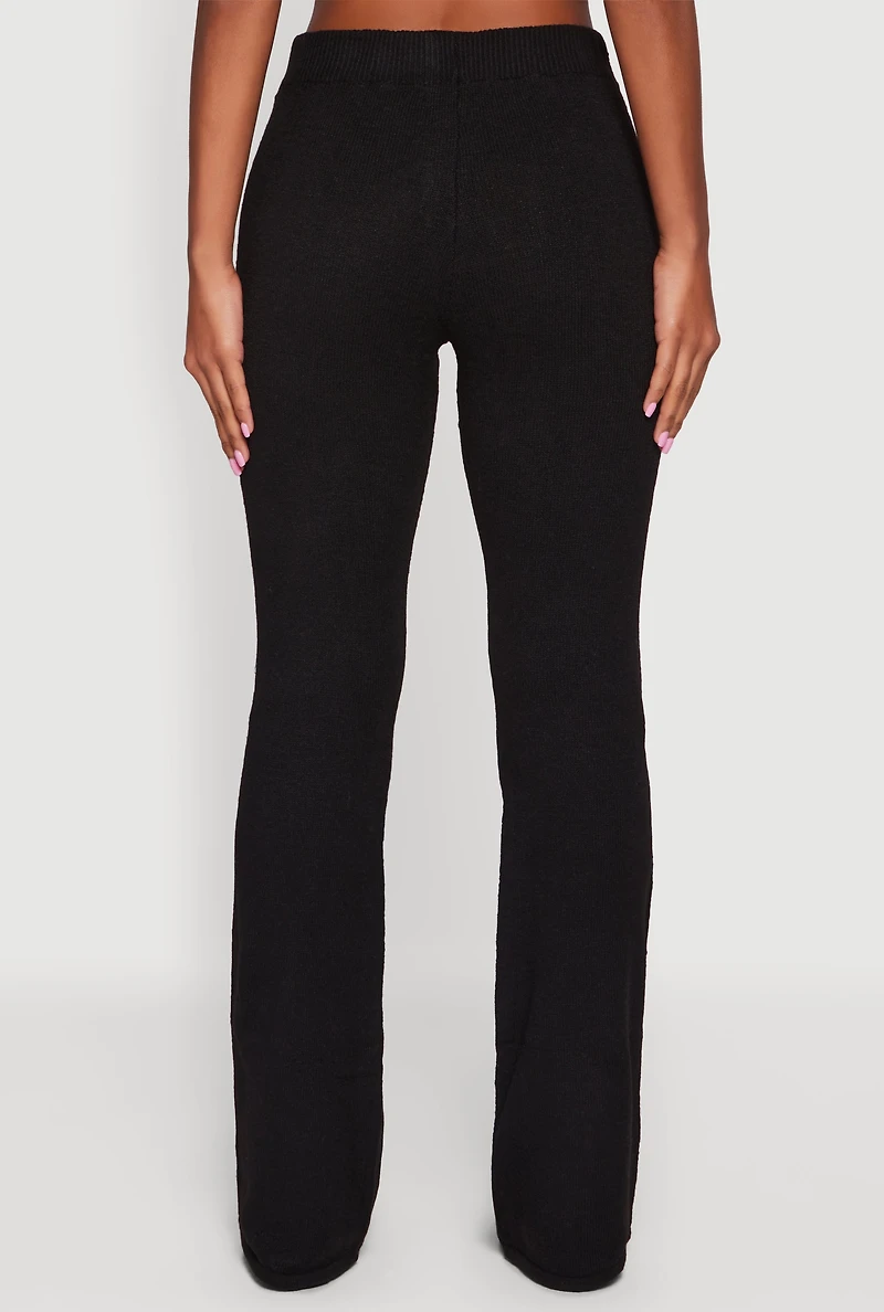 Almost Famous Brushed Knit Pull On Flare Pants