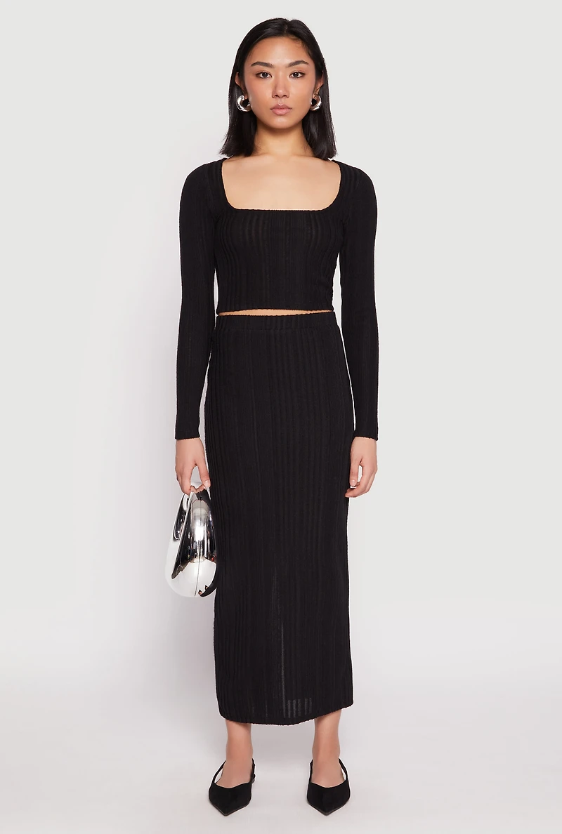 Almost Famous Brushed Knit Crop Top