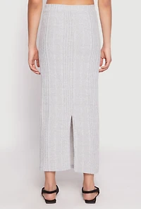 Womens Almost Famous Brushed Knit Maxi Skirt, Grey, Size M