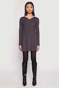 High Waist Pleated Skirt