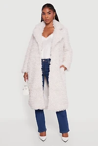 Collared Teddy Coat with Pockets