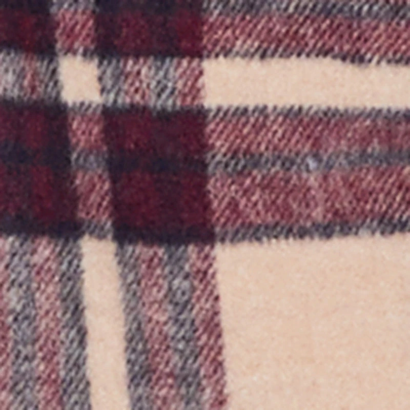 Plaid Brushed Knit Button Front Shacket