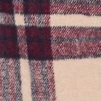 Plaid Brushed Knit Button Front Shacket