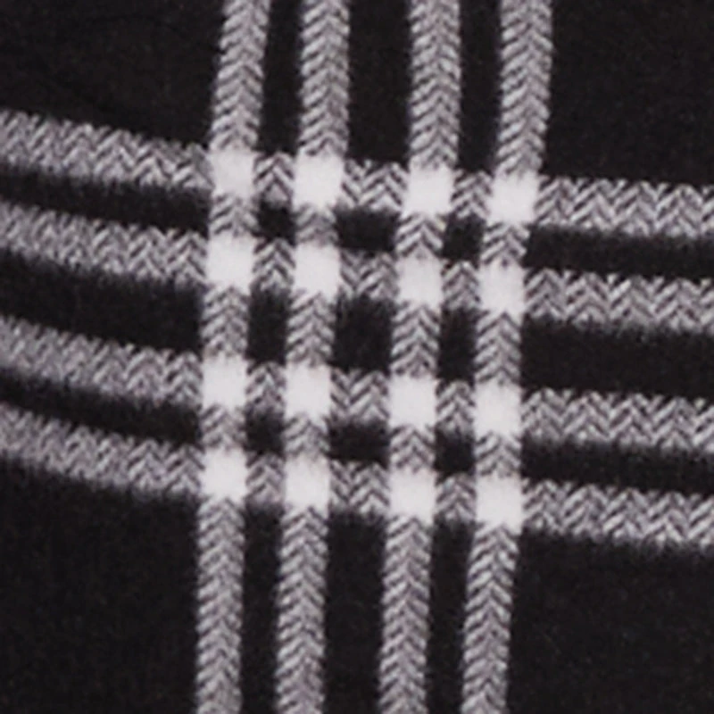 Trendy Plaid Fleece Wrap Coat with Tie Waist Belt