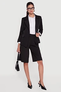 Long Sleeve One Button Blazer