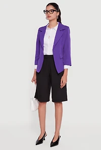 Womens Long Sleeve One Button Blazer,