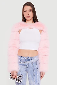 Faux Fur Bolero Jacket