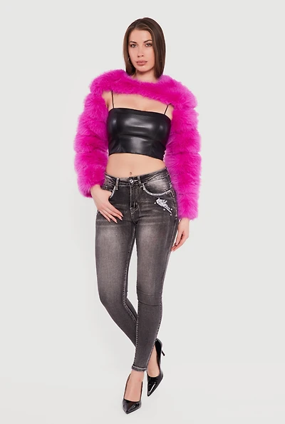 Faux Fur Bolero Jacket