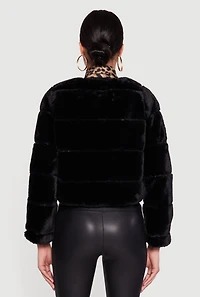 Womens Almost Famous Faux Fur Jacket,