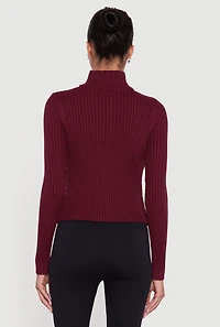 Quilted Puffer Jacket with Ribbed Knit Sleeves