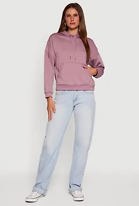 Fleece Kangaroo Pocket Pullover Hoodie