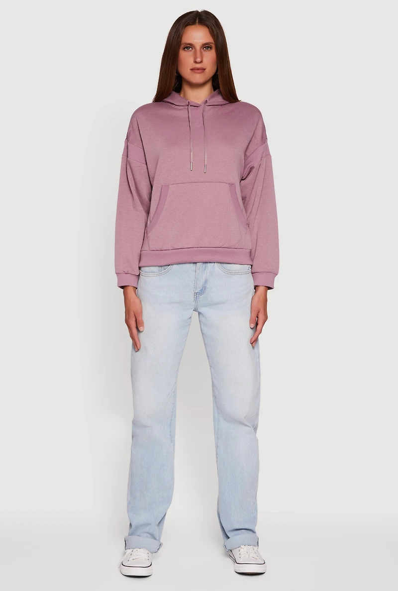 Fleece Kangaroo Pocket Pullover Hoodie