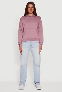 Fleece Kangaroo Pocket Pullover Hoodie