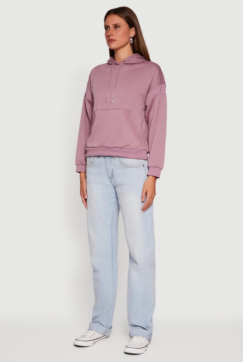 Fleece Kangaroo Pocket Pullover Hoodie