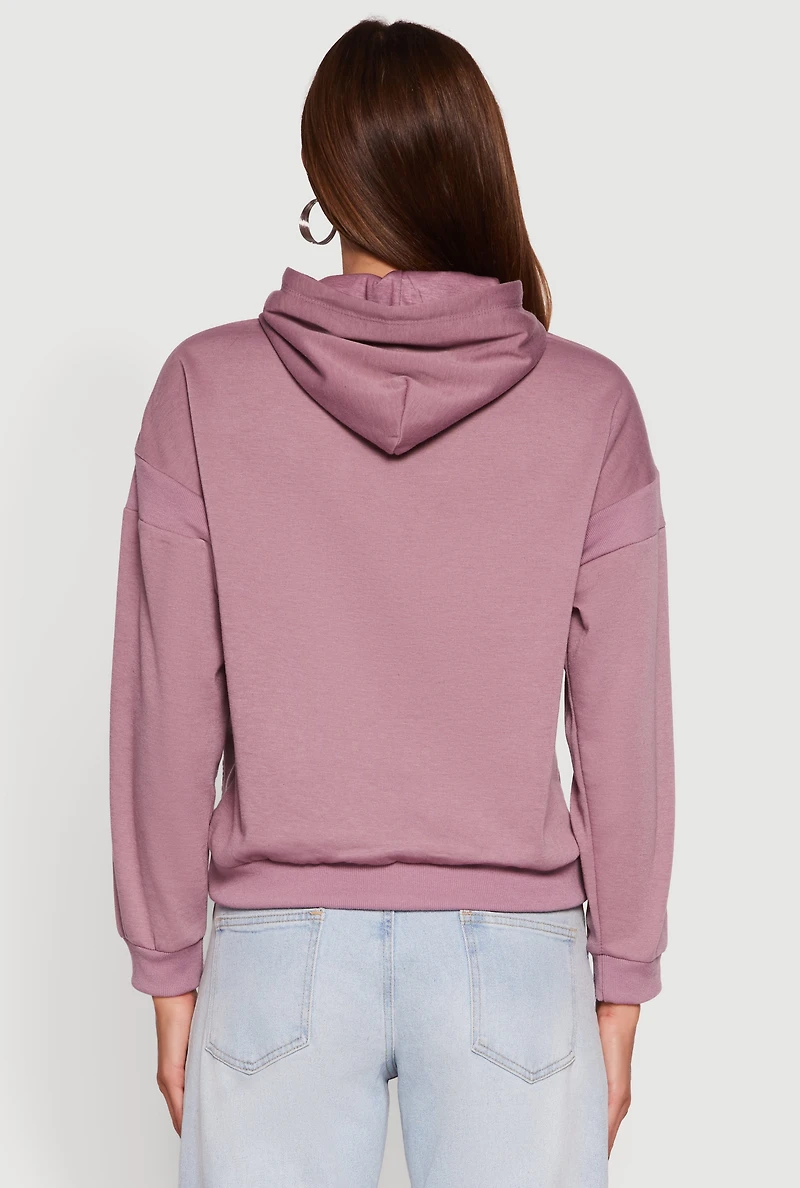 Fleece Kangaroo Pocket Pullover Hoodie