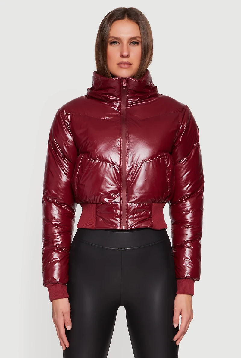 Puffer Jacket with Removable Faux Fur Hood