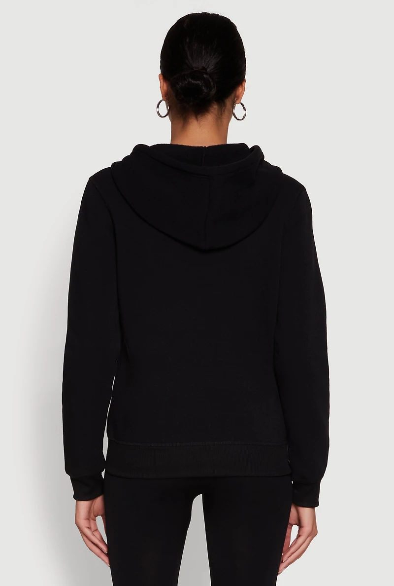 Womens Trendy Fleece Lined Hooded Sweatshirt,