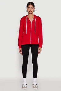 Womens Trendy Fleece Lined Hooded Sweatshirt,