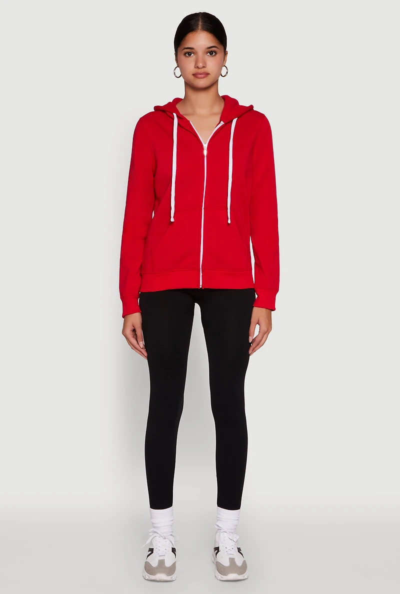 Trendy Fleece Lined Hooded Sweatshirt