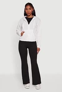 Fleece Zip Front Hooded Sweatshirt