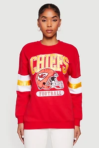 NFL Chiefs Embroidered Crew Neck Sweatshirt