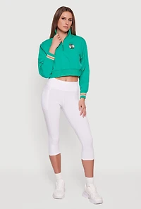 NBA Boston Celtics Cropped Quarter Zip Windbreaker