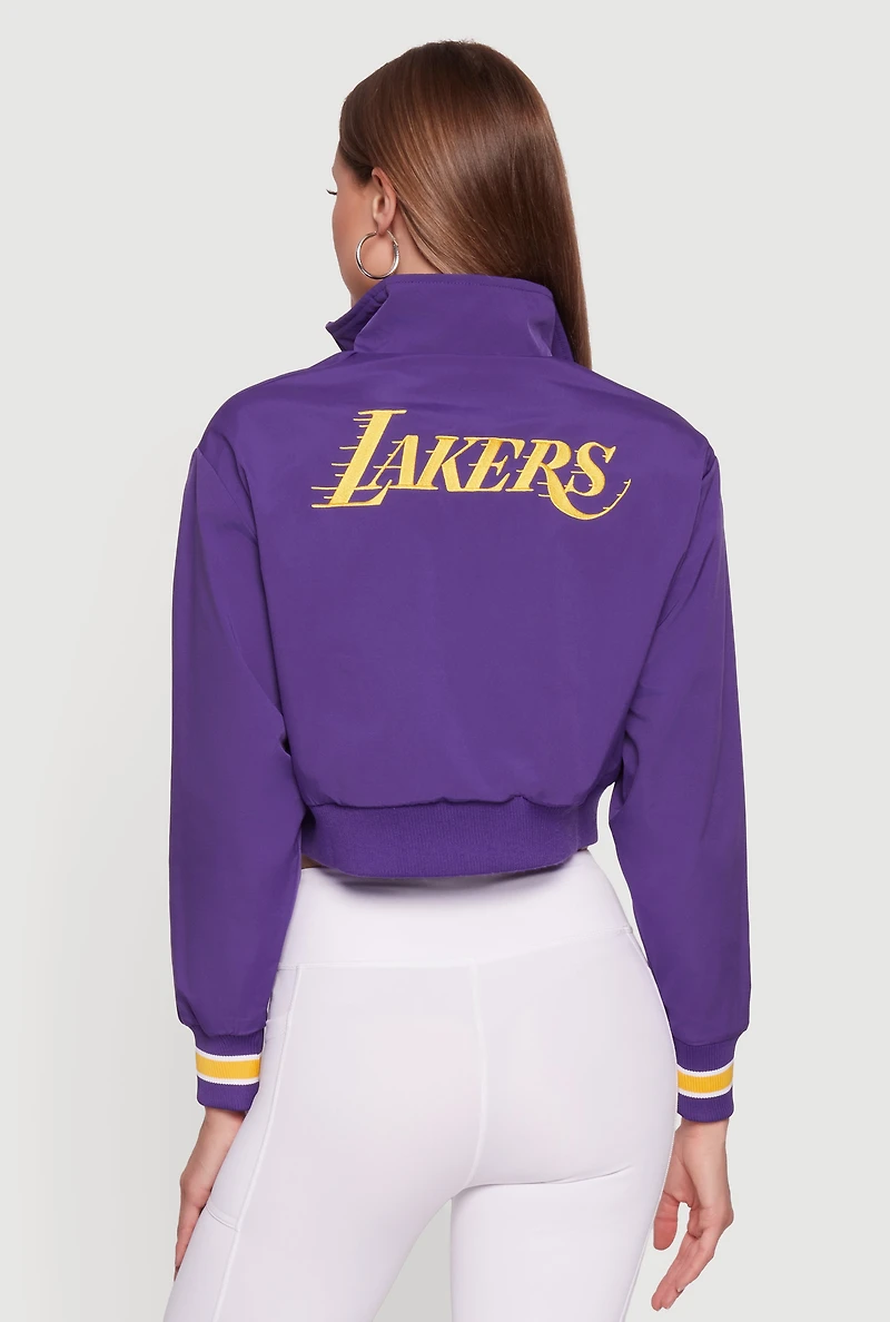 NBA Los Angeles Lakers Cropped Quarter Zip Windbreaker