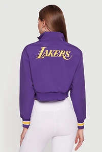 NBA Los Angeles Lakers Cropped Quarter Zip Windbreaker