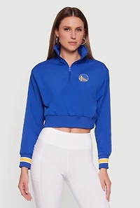 NBA Golden State Warriors Cropped Quarter Zip Windbreaker