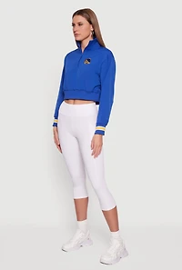 NBA Golden State Warriors Cropped Quarter Zip Windbreaker