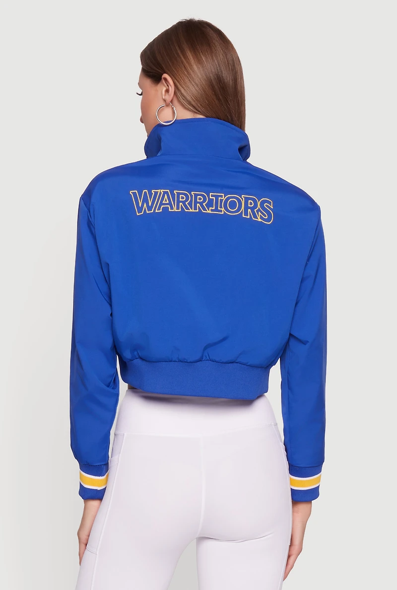 NBA Golden State Warriors Cropped Quarter Zip Windbreaker