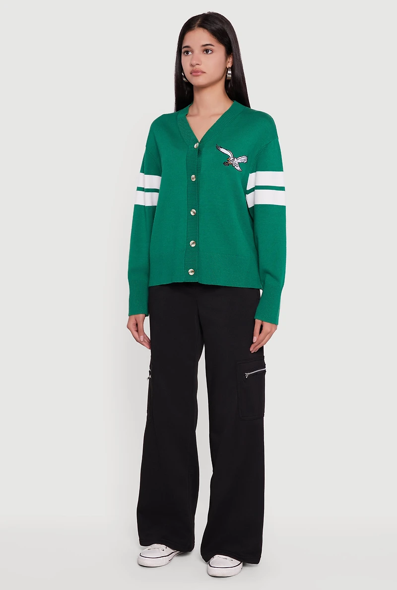 NFL Philadelphia Eagles Button Front Cardigan