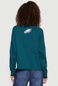 NFL Philadelphia Eagles Graphic Raw Hem Sweatshirt