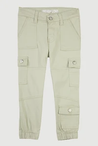 Toddler Girls Moto Utility Joggers, Green, Size 2T