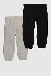 Toddler Boys Drawstring Waist Sweatpants 2 Pack, Multi, Size 2T