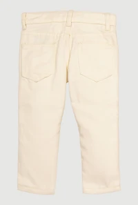Toddler Boys Solid Straight Leg Cargo Jeans, Khaki, Size 2T